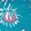 1940s Teal and Red Floral Chain Print Swing Dress Dresses Unique Vintage Pocket Dresses