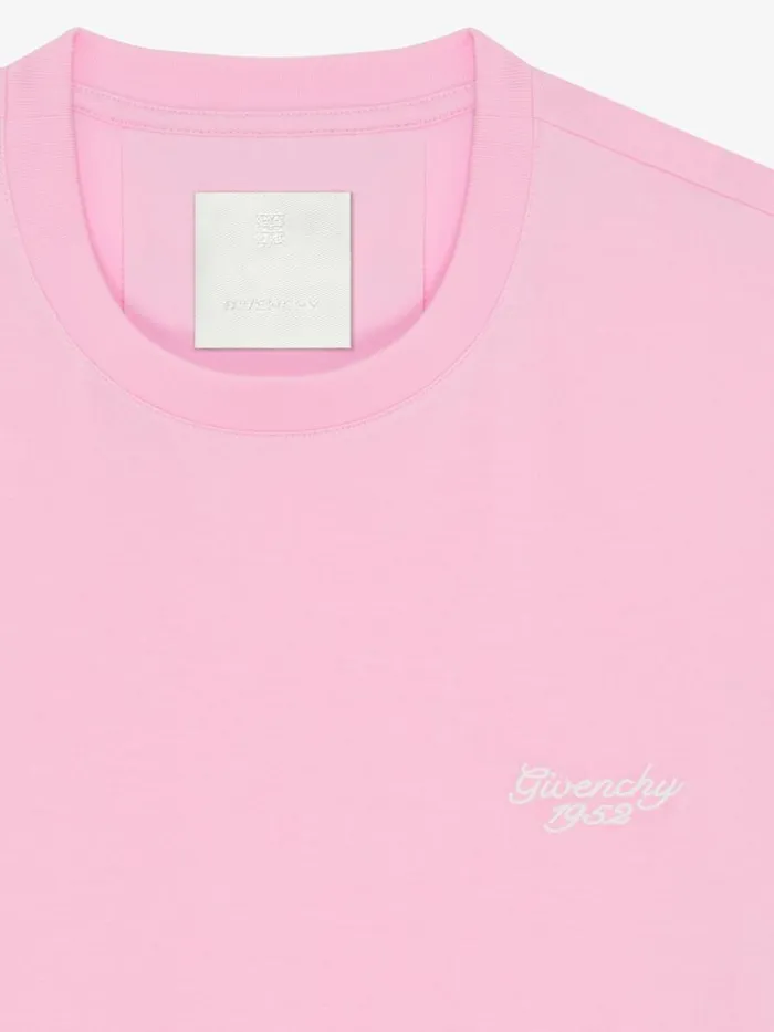 1952 Slim Fit TShirt In Cotton Baby Pink Men Givenchy TShirts