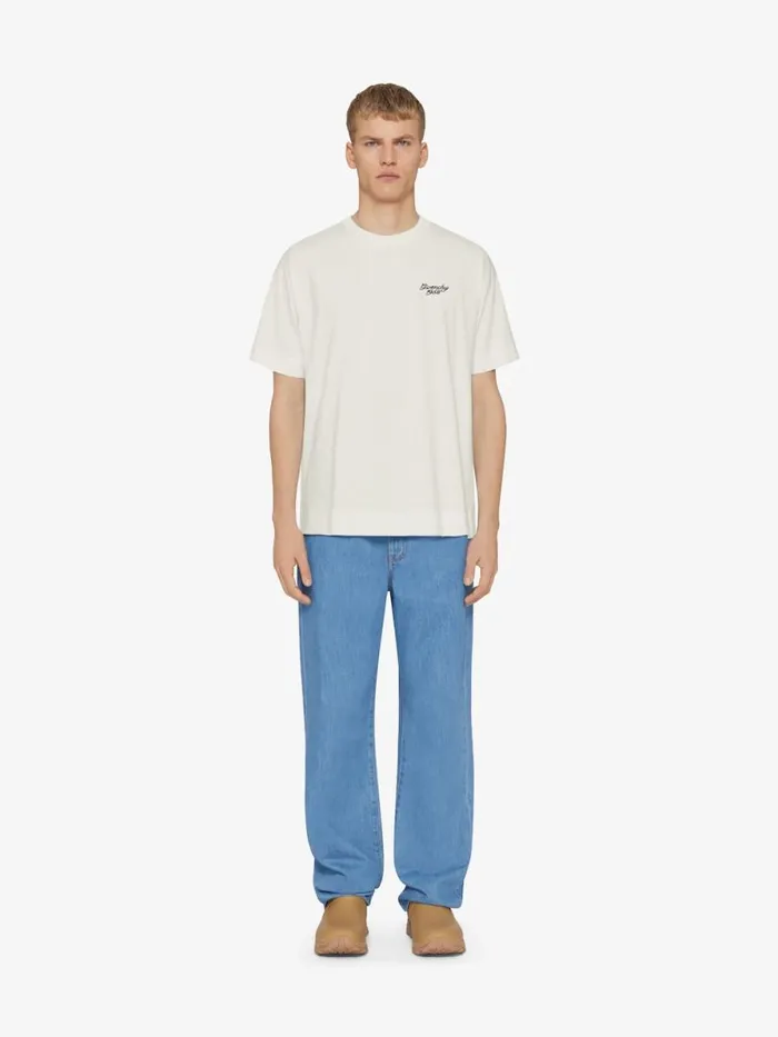 1952 Slim Fit TShirt In Cotton Naturalblue Men Givenchy TShirts