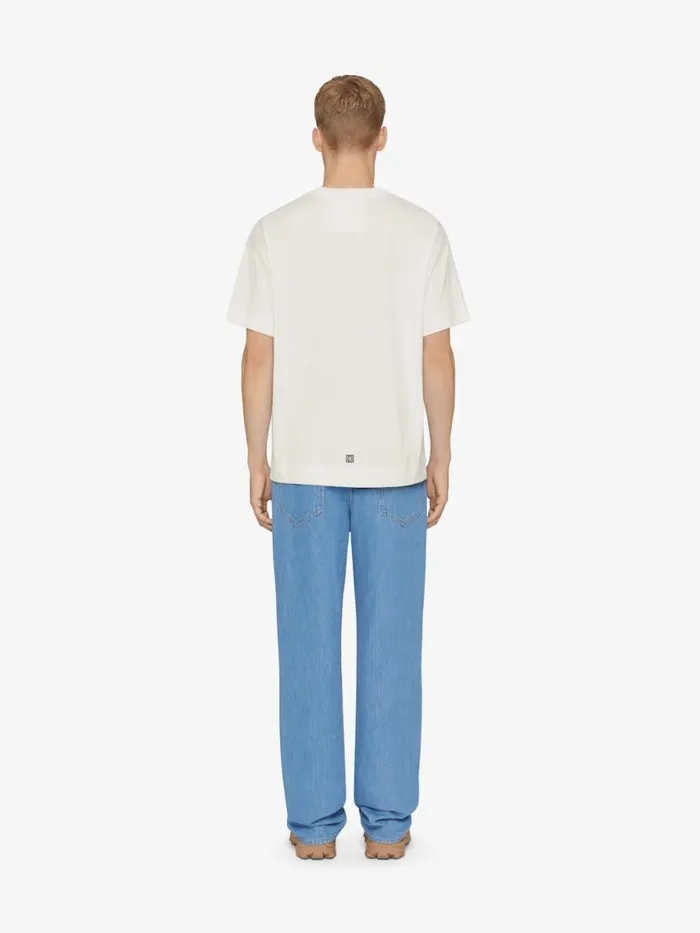 1952 Slim Fit TShirt In Cotton Naturalblue Men Givenchy TShirts