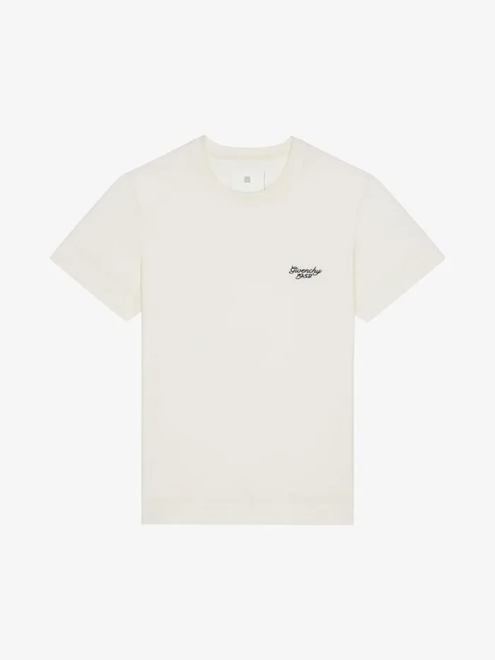 1952 Slim Fit TShirt In Cotton Naturalblue Men Givenchy TShirts