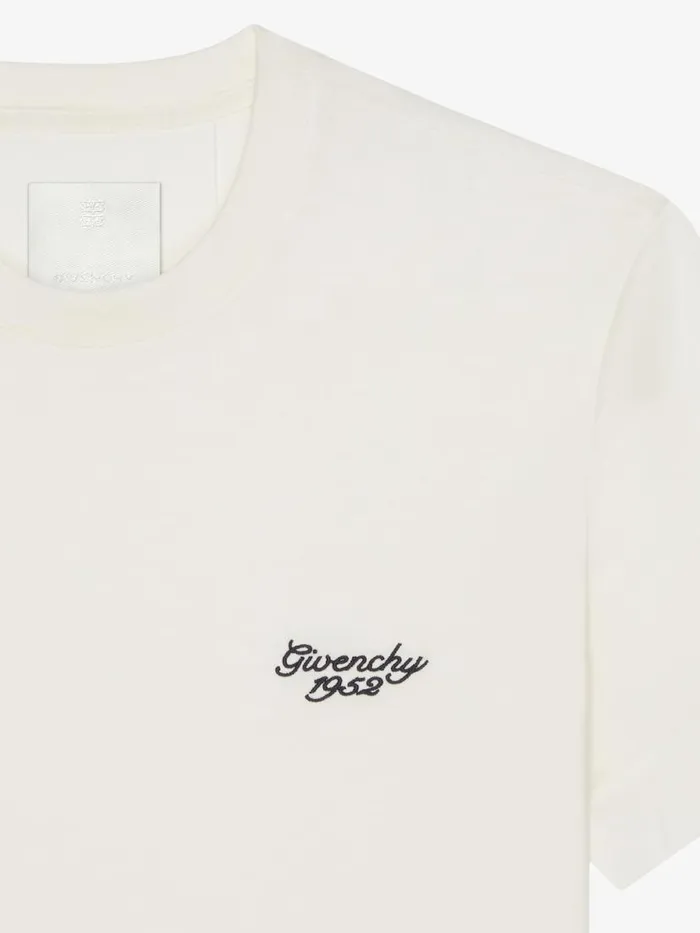 1952 Slim Fit TShirt In Cotton Naturalblue Men Givenchy TShirts