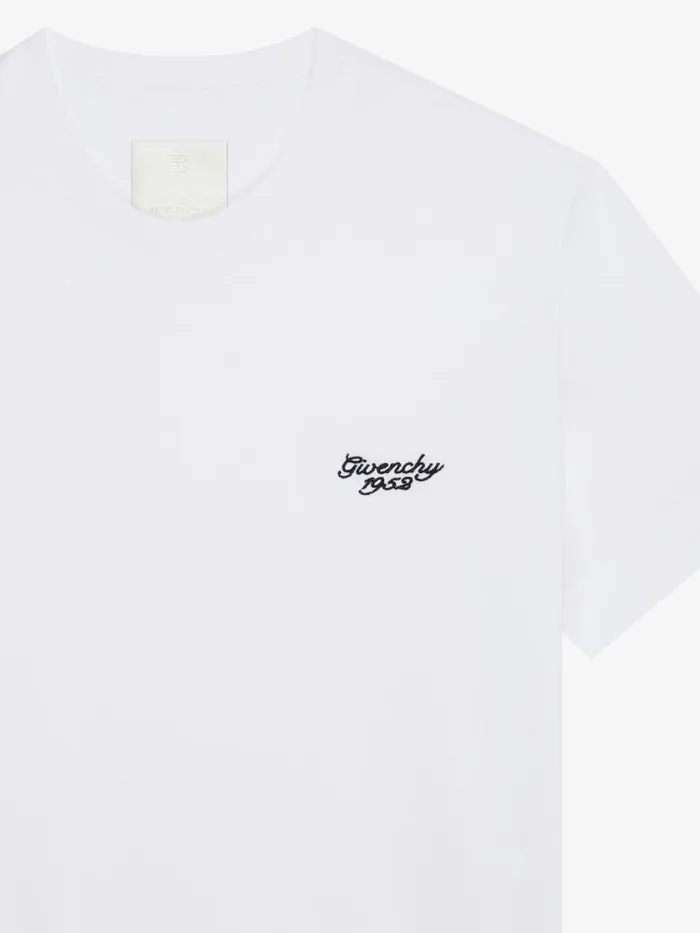 1952 Slim Fit TShirt In Cotton White Men Givenchy TShirts
