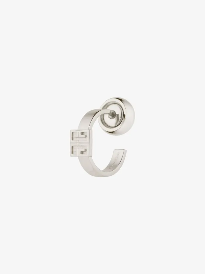 4g Earring In Metal Silvery Men Givenchy Jewelry