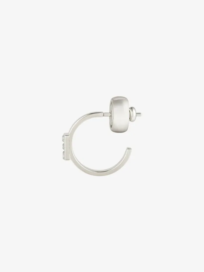 4g Earring In Metal Silvery Men Givenchy Jewelry