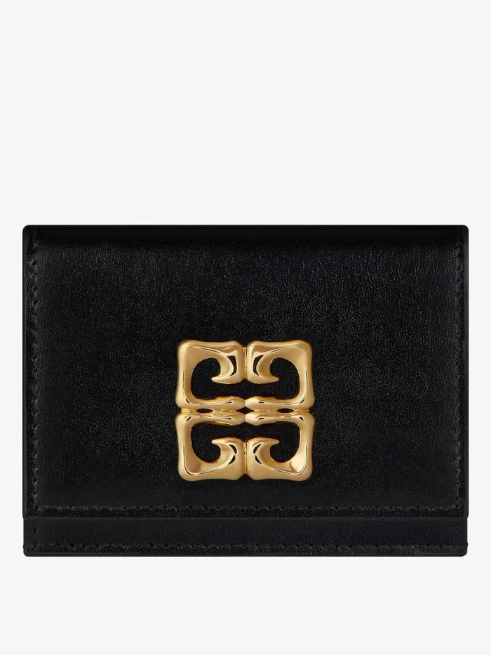 4g Liquid Card Holder In Box Leather Black Women Givenchy Wallets and Card Holders
