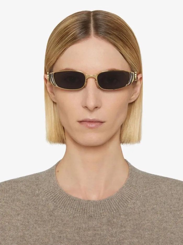 4g Liquid Sunglasses In Metal And Enamel Blackgolden Women Givenchy Sunglasses
