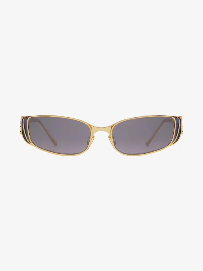 4g Liquid Sunglasses In Metal And Enamel Blackgolden Women Givenchy Sunglasses