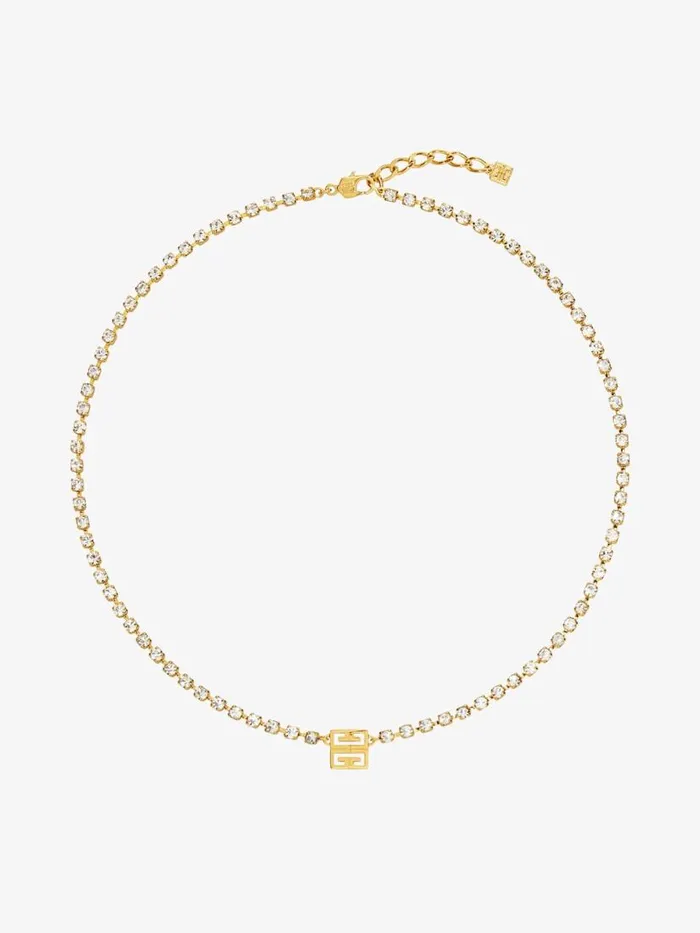 4g Necklace In Metal With Crystals Golden Yellow Women Givenchy Jewelry