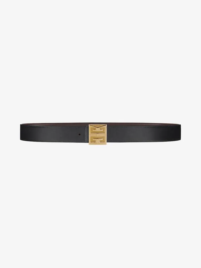 4g Reversible Belt In Leather Brownblack Men Givenchy Belts