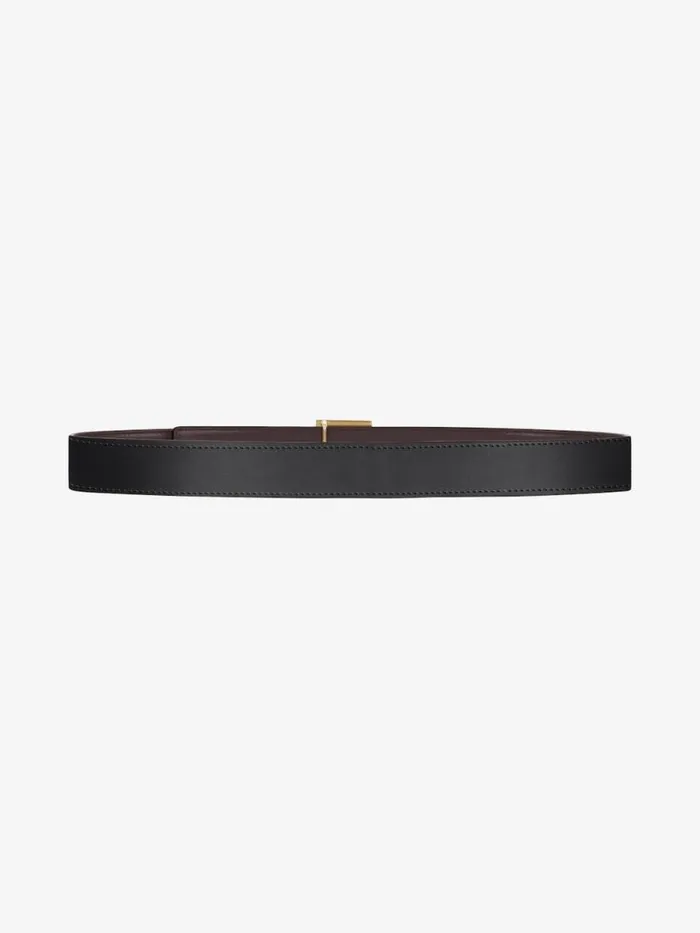 4g Reversible Belt In Leather Brownblack Men Givenchy Belts