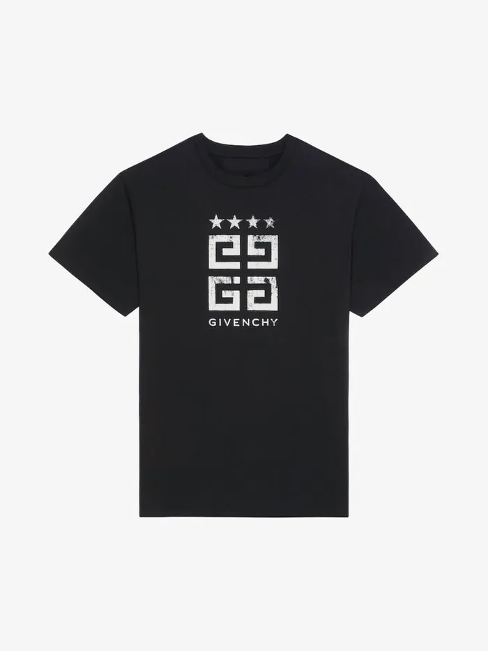 4g Stars Slim Fit TShirt In Cotton Black Men Givenchy TShirts