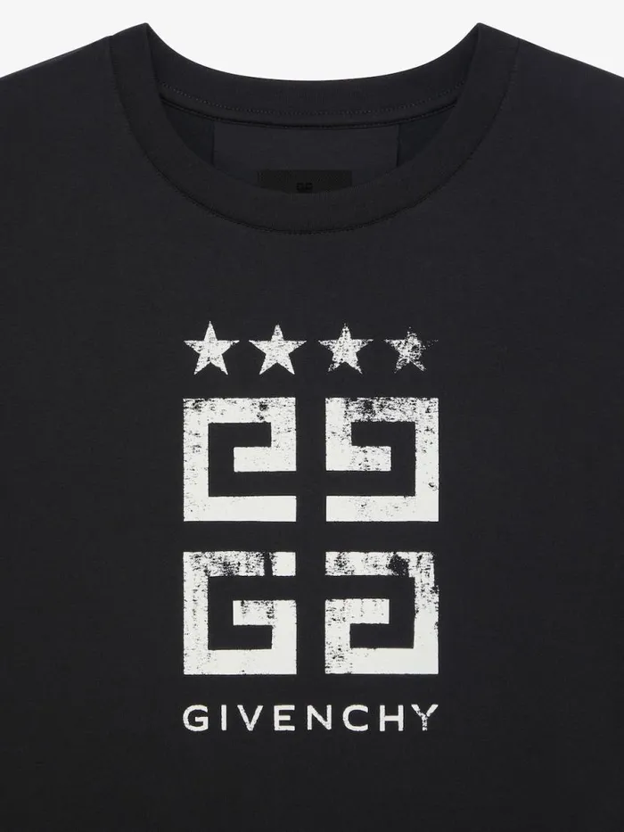 4g Stars Slim Fit TShirt In Cotton Black Men Givenchy TShirts