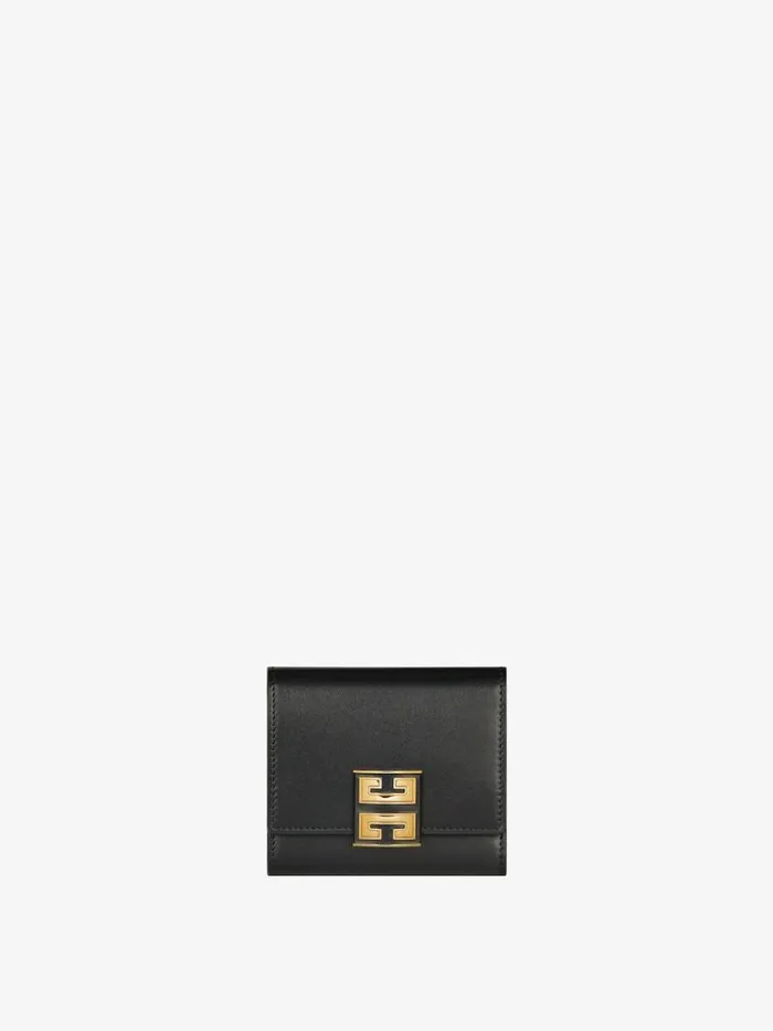 4g Wallet In Leather Black Women Givenchy Wallets and Card Holders