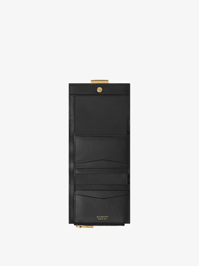 4g Wallet In Leather Black Women Givenchy Wallets and Card Holders
