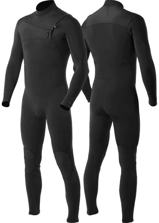 7 Seas 32 Full Chest Zip Wetsuit 8211 Tonal Logos Stealth Men Vissla Wetsuits