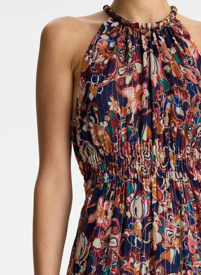 Accessories Women ALC Elaine Silk Midi Dress Port Wine Multi Accessories Women ALC Elaine Silk Midi Dress Port Wine Multi