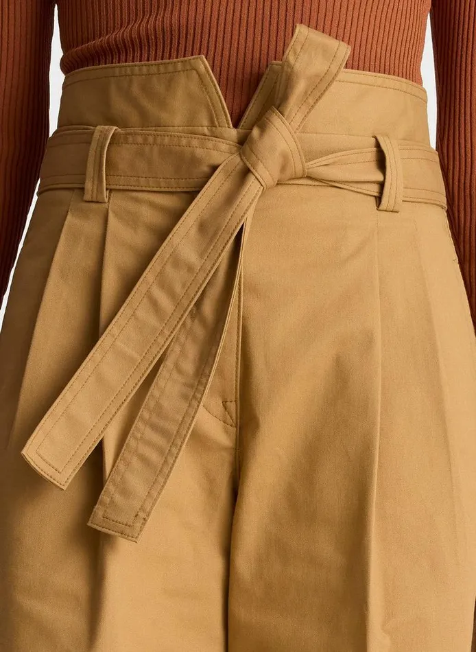 Accessories Women ALC Emily Cotton Twill Pant Pecan Accessories Women ALC Emily Cotton Twill Pant Pecan