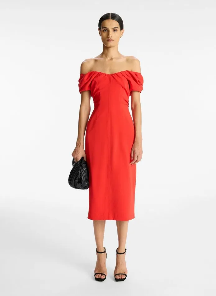 Accessories Women ALC Nora Midi Dress Dark Poinciana