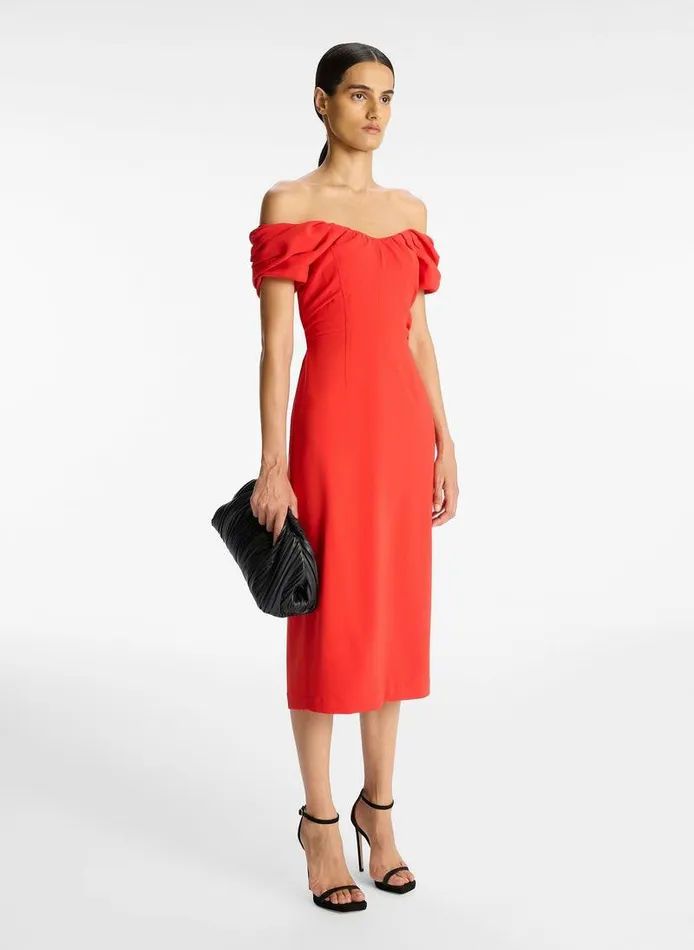 Accessories Women ALC Nora Midi Dress Dark Poinciana Accessories Women ALC Nora Midi Dress Dark Poinciana