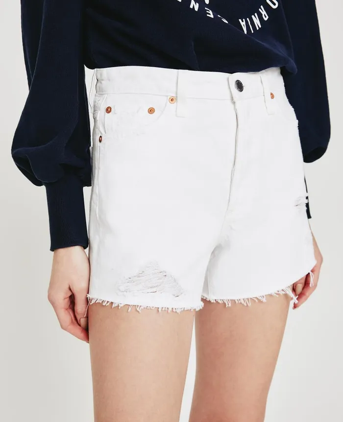 AG Jeans Alexxis Short Authentic White Destructed Women Skirts and Shorts AG Jeans Alexxis Short Authentic White Destructed Women Skirts and Shorts