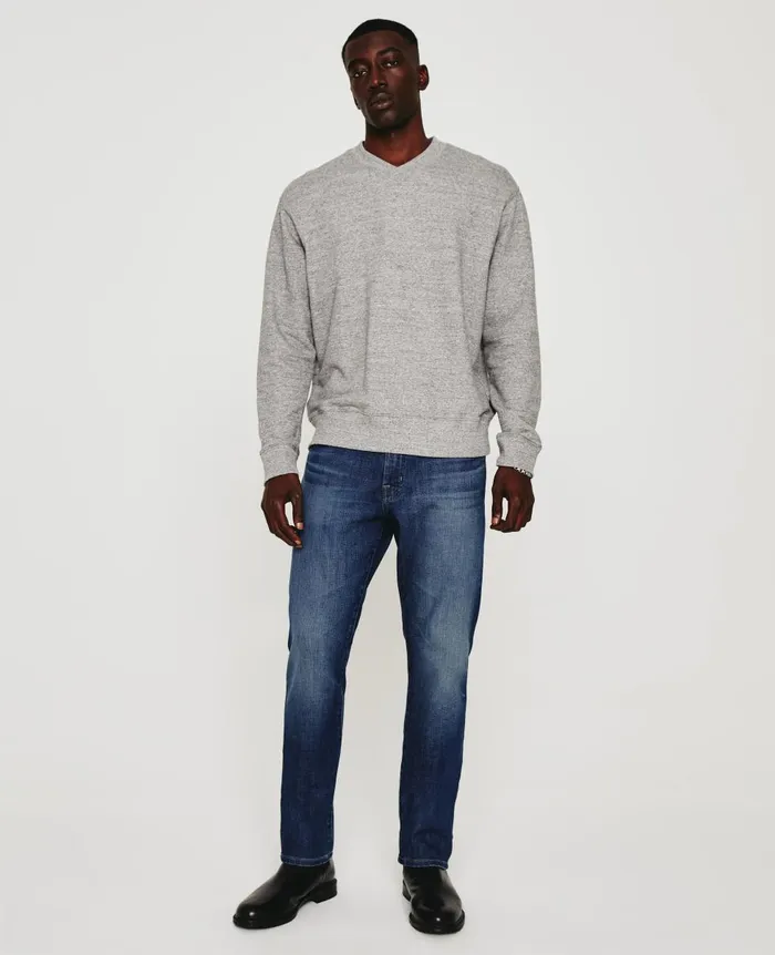 AG Jeans Arc Vee Heather Grey Men Sweatshirts AG Jeans Arc Vee Heather Grey Men Sweatshirts