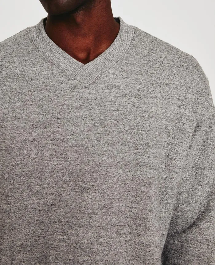 AG Jeans Arc Vee Heather Grey Men Sweatshirts AG Jeans Arc Vee Heather Grey Men Sweatshirts