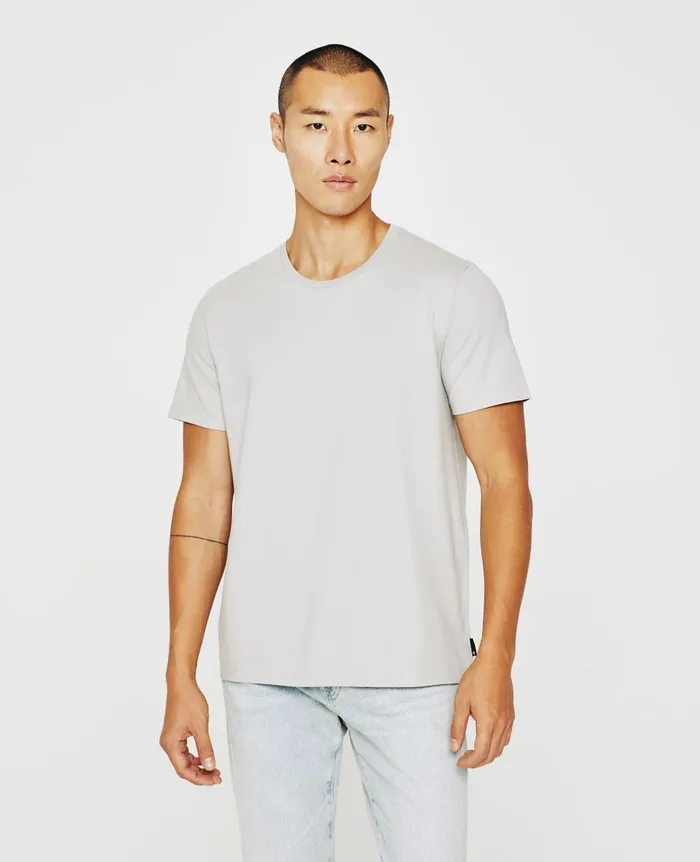 AG Jeans Bryce Crew Silver Grey Men Tees