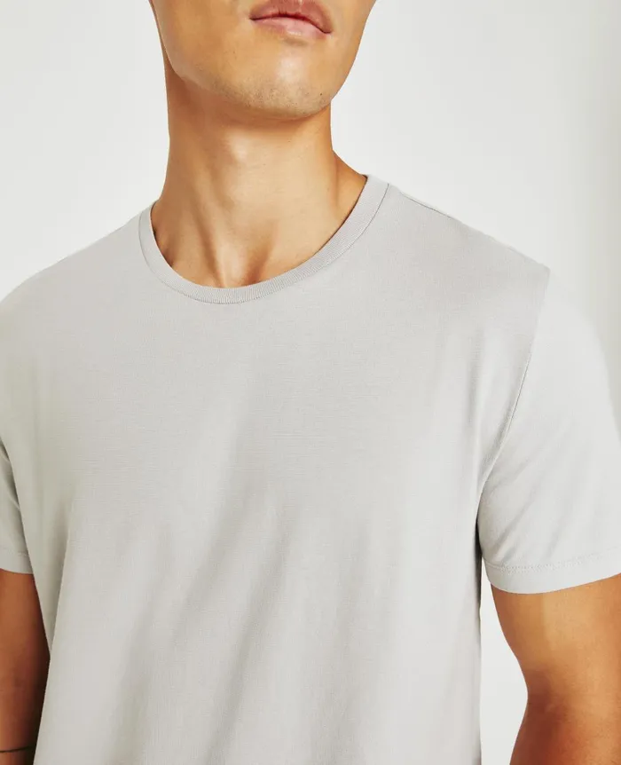 AG Jeans Bryce Crew Silver Grey Men Tees AG Jeans Bryce Crew Silver Grey Men Tees