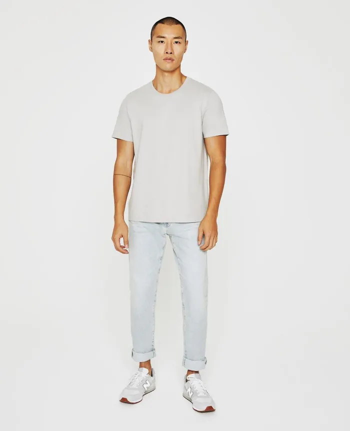 AG Jeans Bryce Crew Silver Grey Men Tees AG Jeans Bryce Crew Silver Grey Men Tees