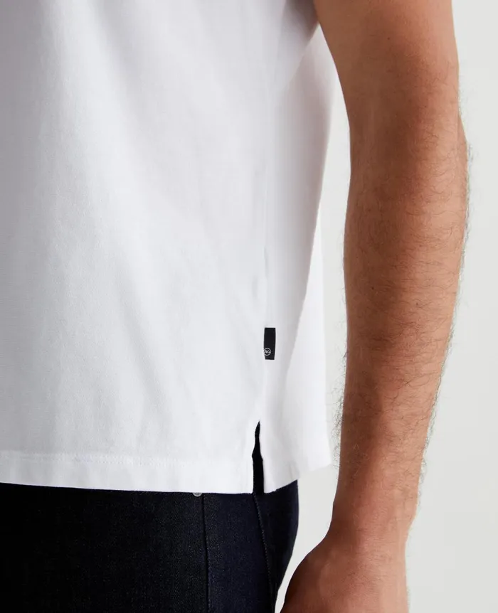 AG Jeans Bryce Johnny Collar True White Men Polos AG Jeans Bryce Johnny Collar True White Men Polos