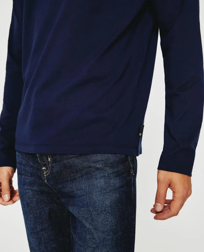 AG Jeans Bryce Long Sleeve Henley Deep Navy Men Tees