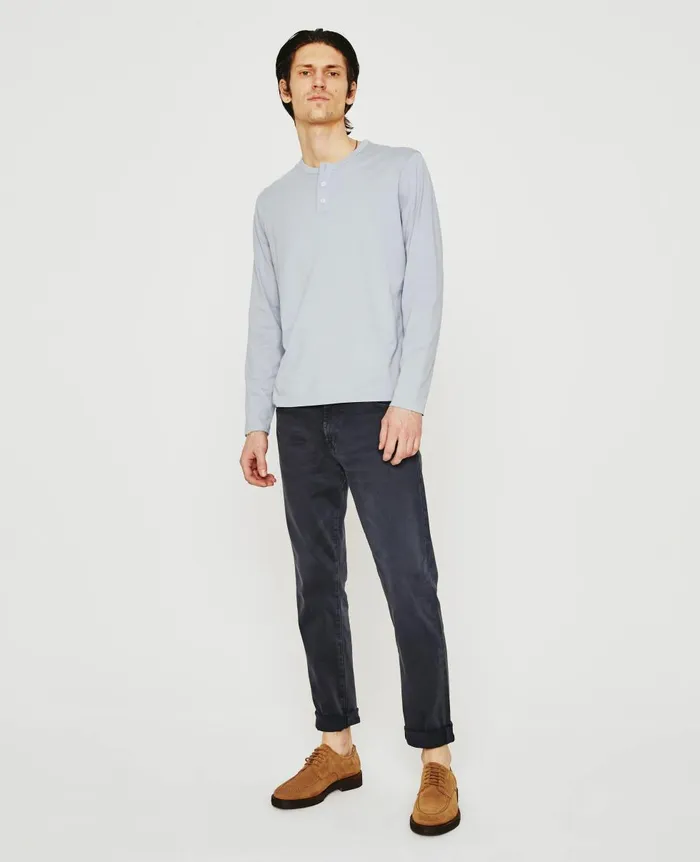 AG Jeans Bryce Long Sleeve Henley White Sands Men Tees AG Jeans Bryce Long Sleeve Henley White Sands Men Tees