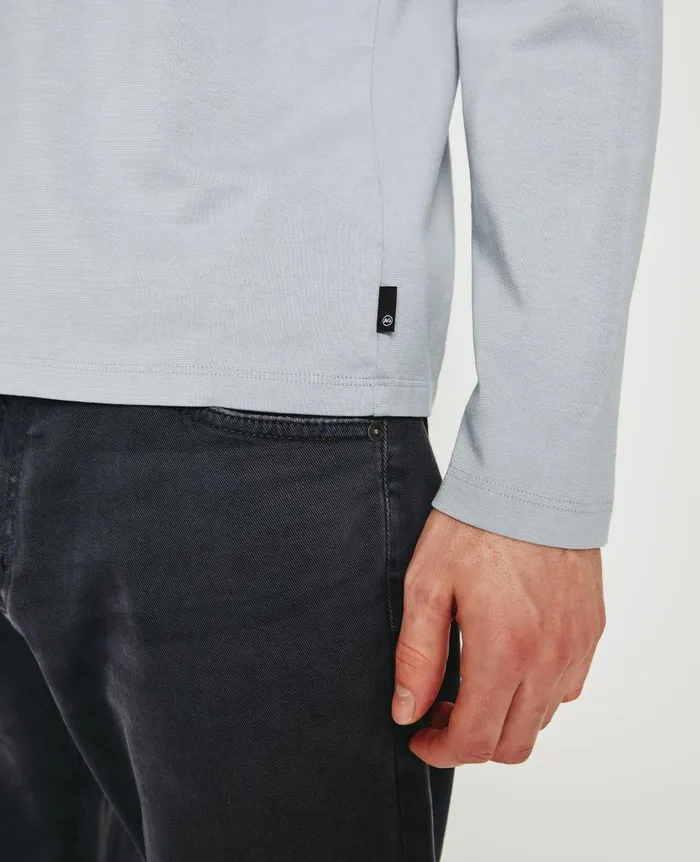 AG Jeans Bryce Long Sleeve Henley White Sands Men Tees AG Jeans Bryce Long Sleeve Henley White Sands Men Tees