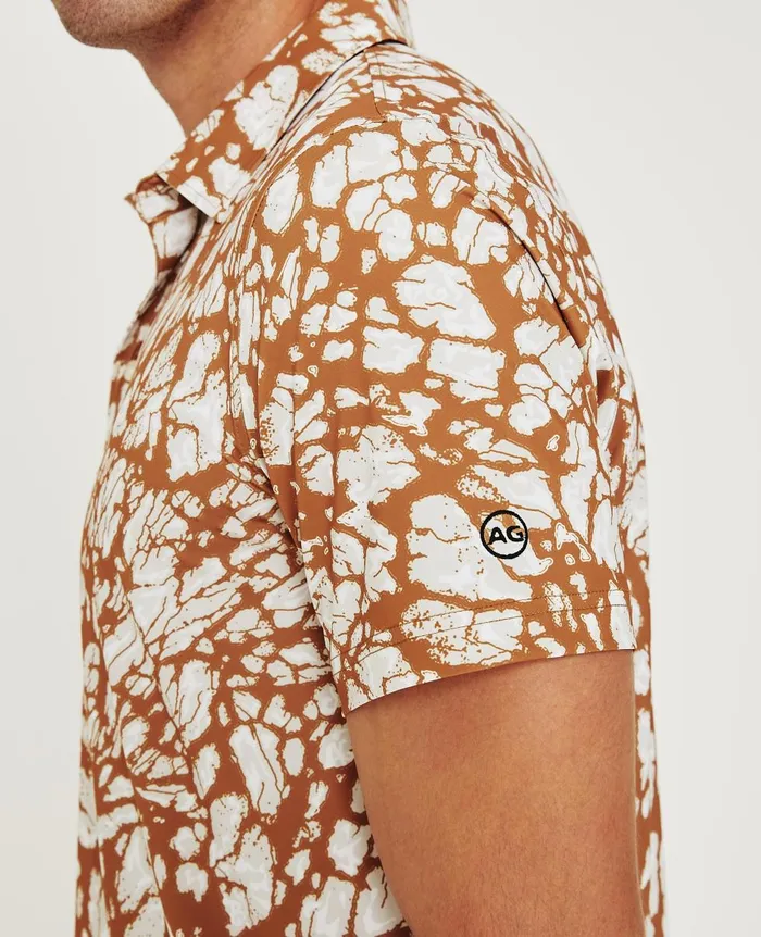 AG Jeans Bryce Polo Ag Pebble Camel Multi Men Polos AG Jeans Bryce Polo Ag Pebble Camel Multi Men Polos