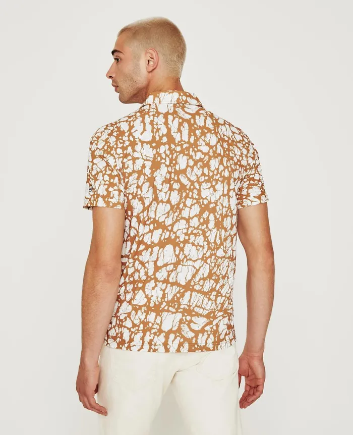 AG Jeans Bryce Polo Ag Pebble Camel Multi Men Polos AG Jeans Bryce Polo Ag Pebble Camel Multi Men Polos