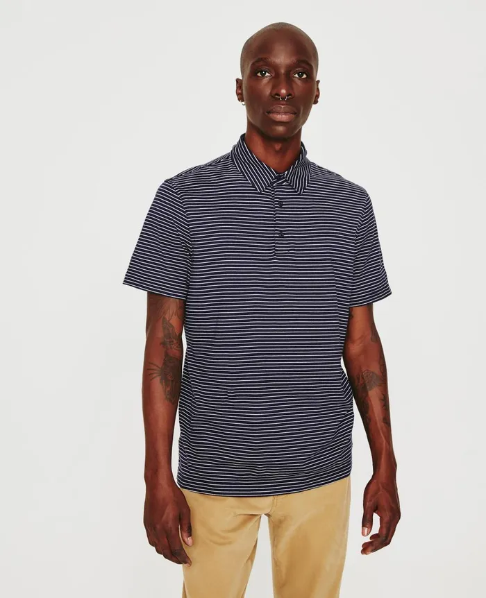 AG Jeans Bryce Polo Deep Aegeantrue White Men Polos
