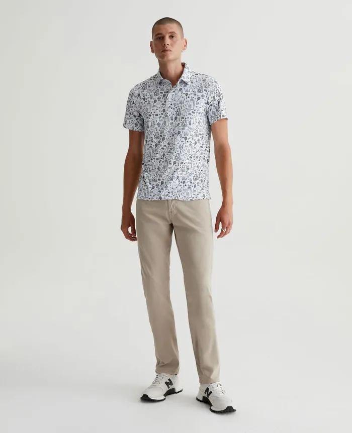 AG Jeans Bryce Polo Sports Doodle White Men Polos AG Jeans Bryce Polo Sports Doodle White Men Polos