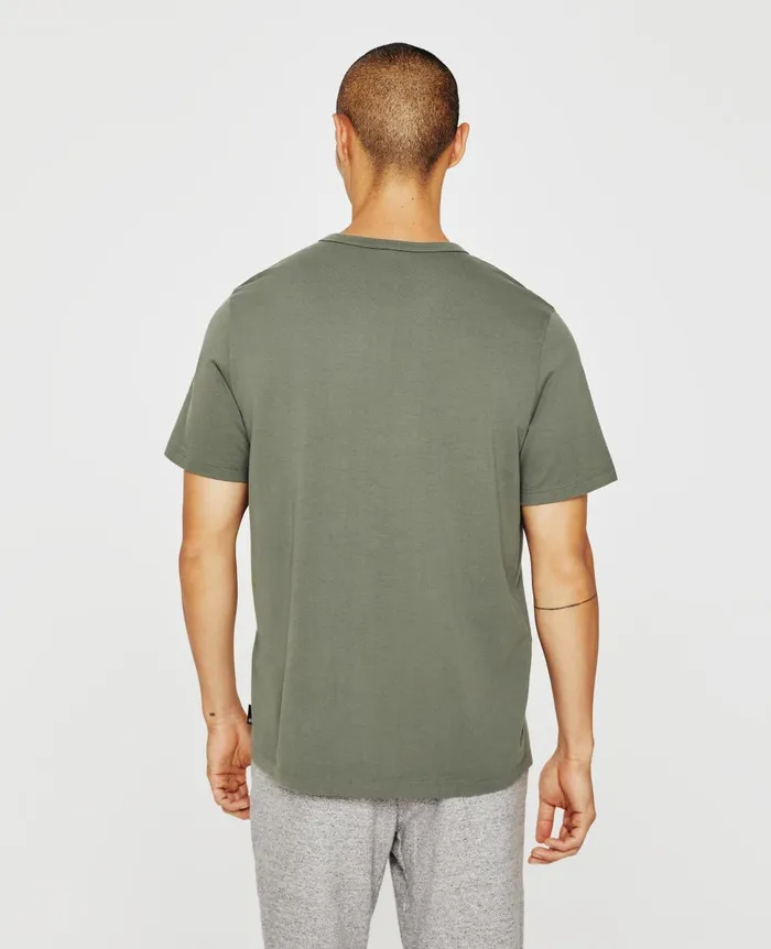 AG Jeans Bryce Short Sleeve Henley Hunter Sage Men Tees AG Jeans Bryce Short Sleeve Henley Hunter Sage Men Tees