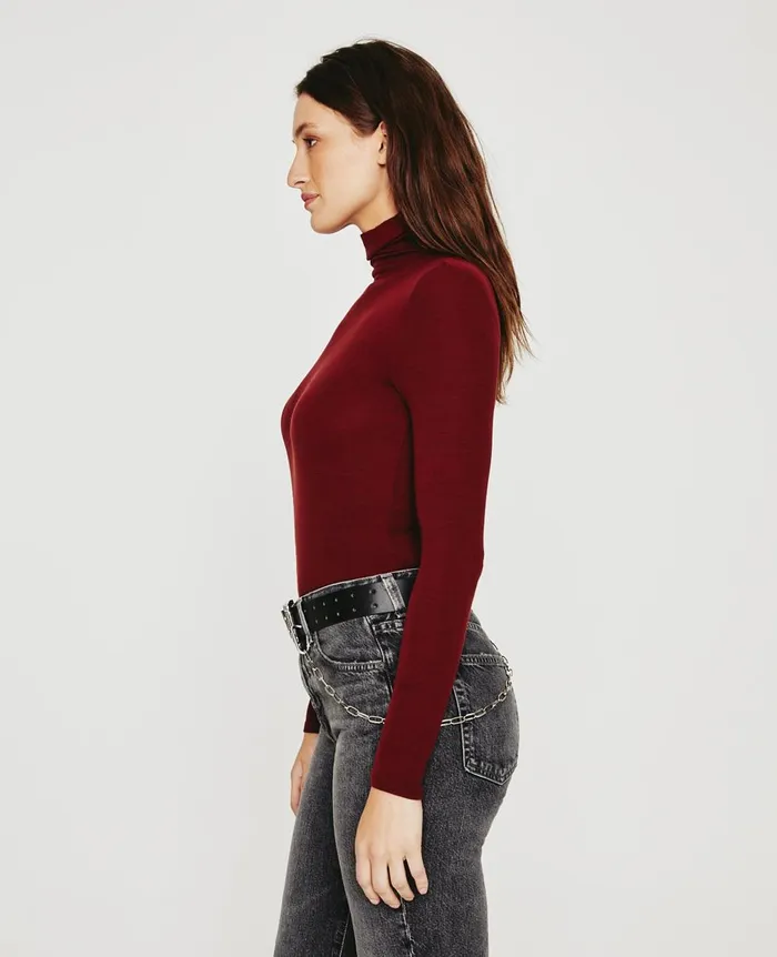 AG Jeans Chels Turtleneck Dark Sangria Women Tops and Shirts AG Jeans Chels Turtleneck Dark Sangria Women Tops and Shirts