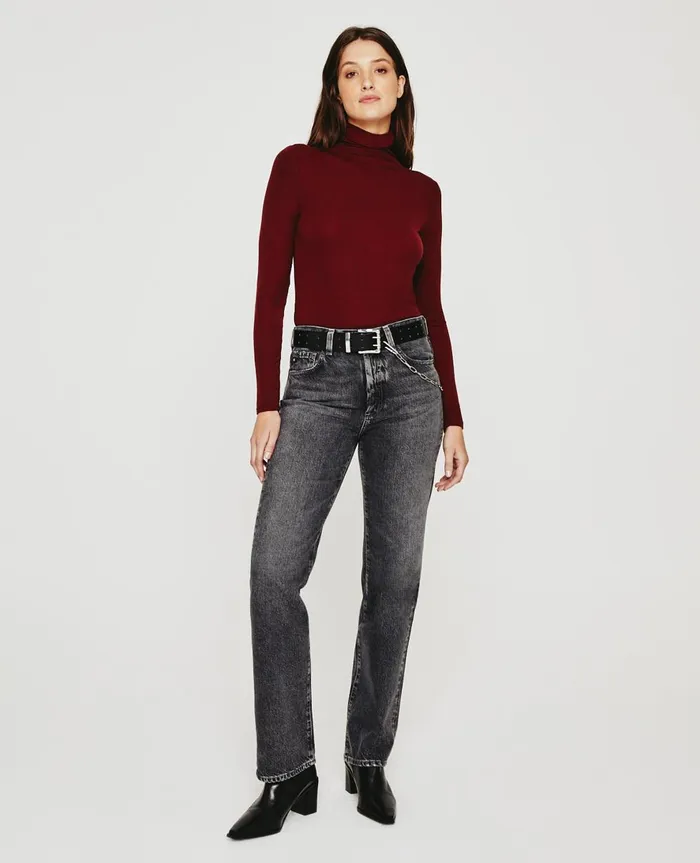 AG Jeans Chels Turtleneck Dark Sangria Women Tops and Shirts AG Jeans Chels Turtleneck Dark Sangria Women Tops and Shirts