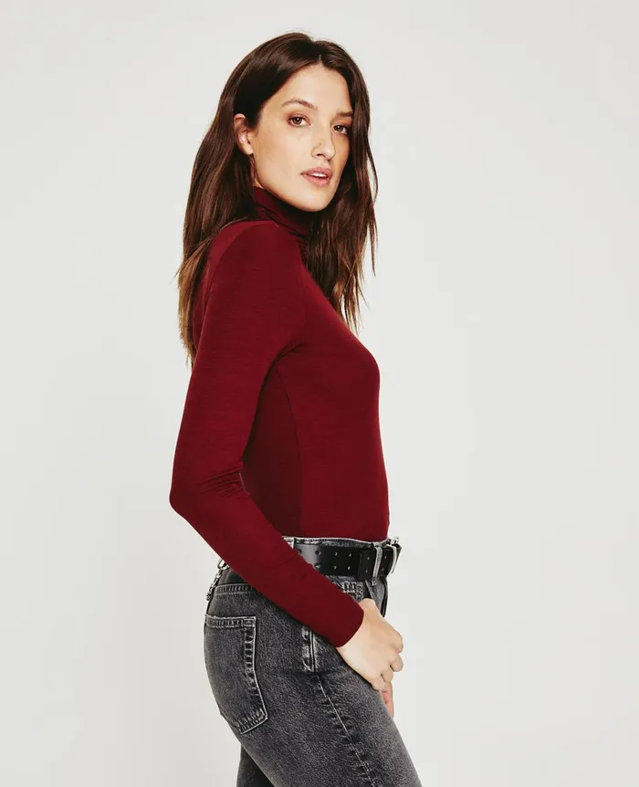 AG Jeans Chels Turtleneck Dark Sangria Women Tops and Shirts AG Jeans Chels Turtleneck Dark Sangria Women Tops and Shirts