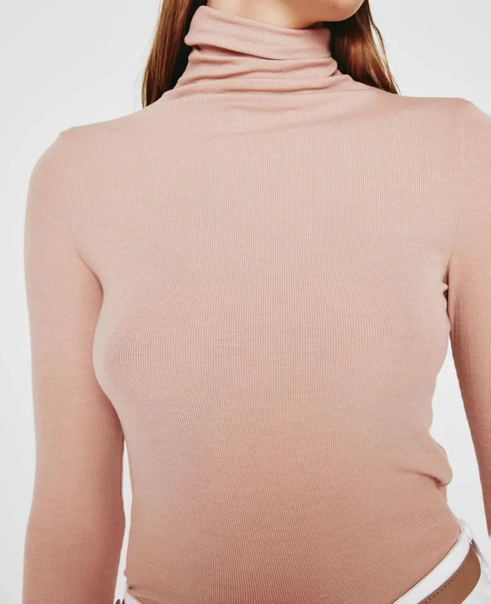 AG Jeans Chels Turtleneck Rose Cloud Women Tops and Shirts AG Jeans Chels Turtleneck Rose Cloud Women Tops and Shirts