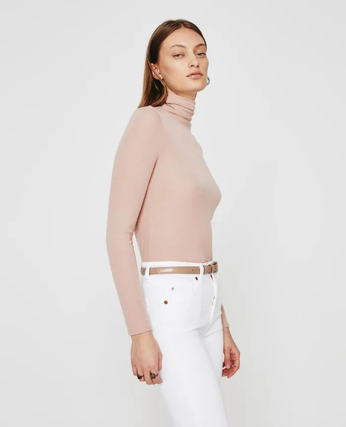 AG Jeans Chels Turtleneck Rose Cloud Women Tops and Shirts AG Jeans Chels Turtleneck Rose Cloud Women Tops and Shirts