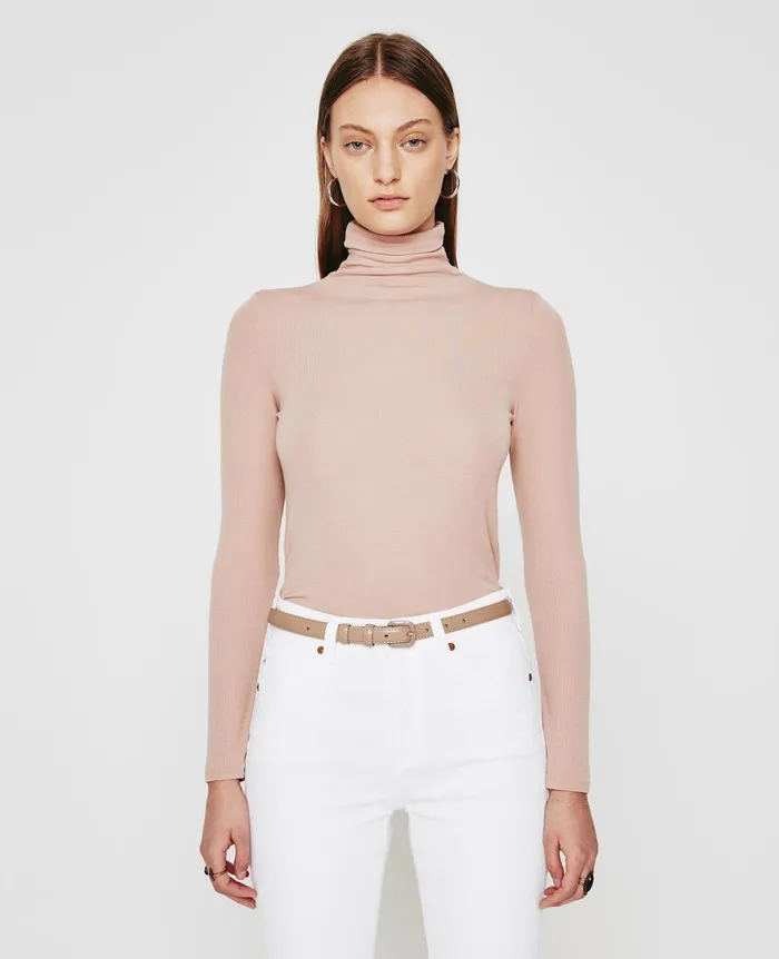 AG Jeans Chels Turtleneck Rose Cloud Women Tops and Shirts AG Jeans Chels Turtleneck Rose Cloud Women Tops and Shirts