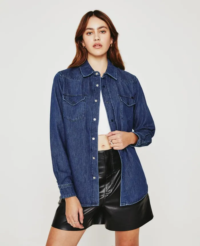 AG Jeans Dakotah Shirt Nocturnal Women Tops and Shirts