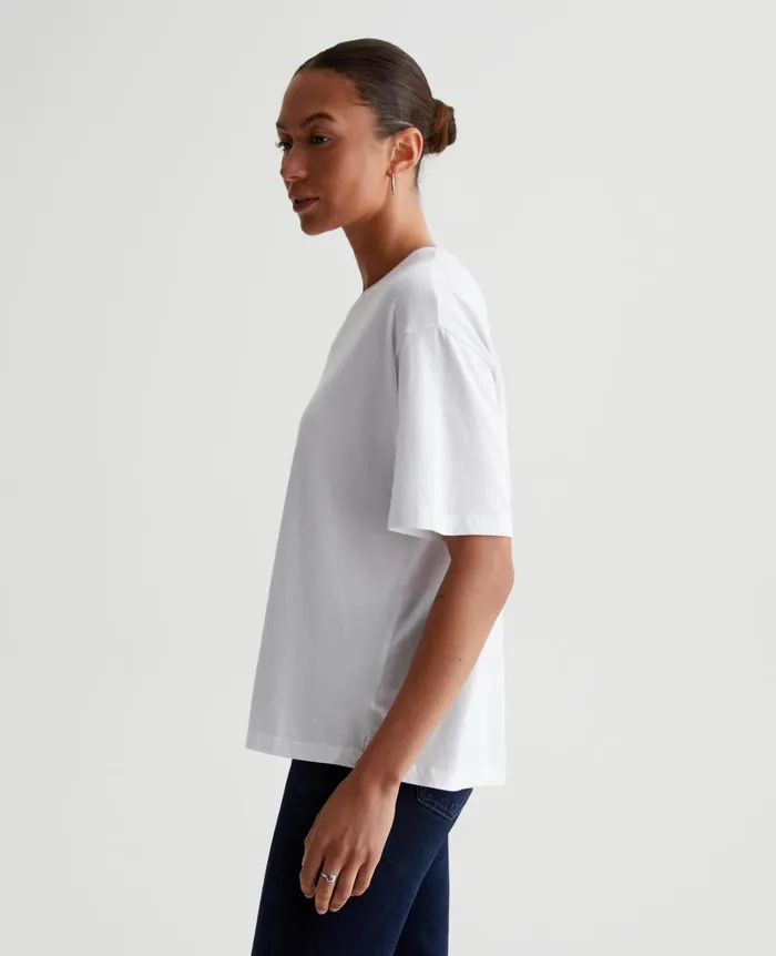 AG Jeans Karter ExBoyfriend True White Women Tees and Tanks AG Jeans Karter ExBoyfriend True White Women Tees and Tanks