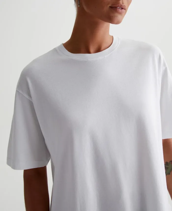 AG Jeans Karter ExBoyfriend True White Women Tees and Tanks AG Jeans Karter ExBoyfriend True White Women Tees and Tanks