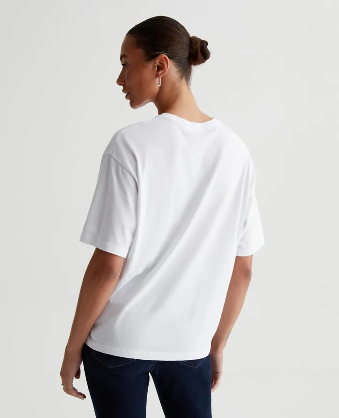 AG Jeans Karter ExBoyfriend True White Women Tees and Tanks AG Jeans Karter ExBoyfriend True White Women Tees and Tanks