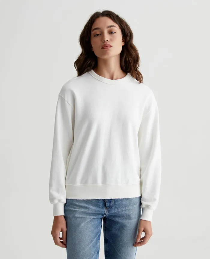 AG Jeans Nova Crew 5 Years True White Women Sweatshirts AG Jeans Nova Crew 5 Years True White Women Sweatshirts